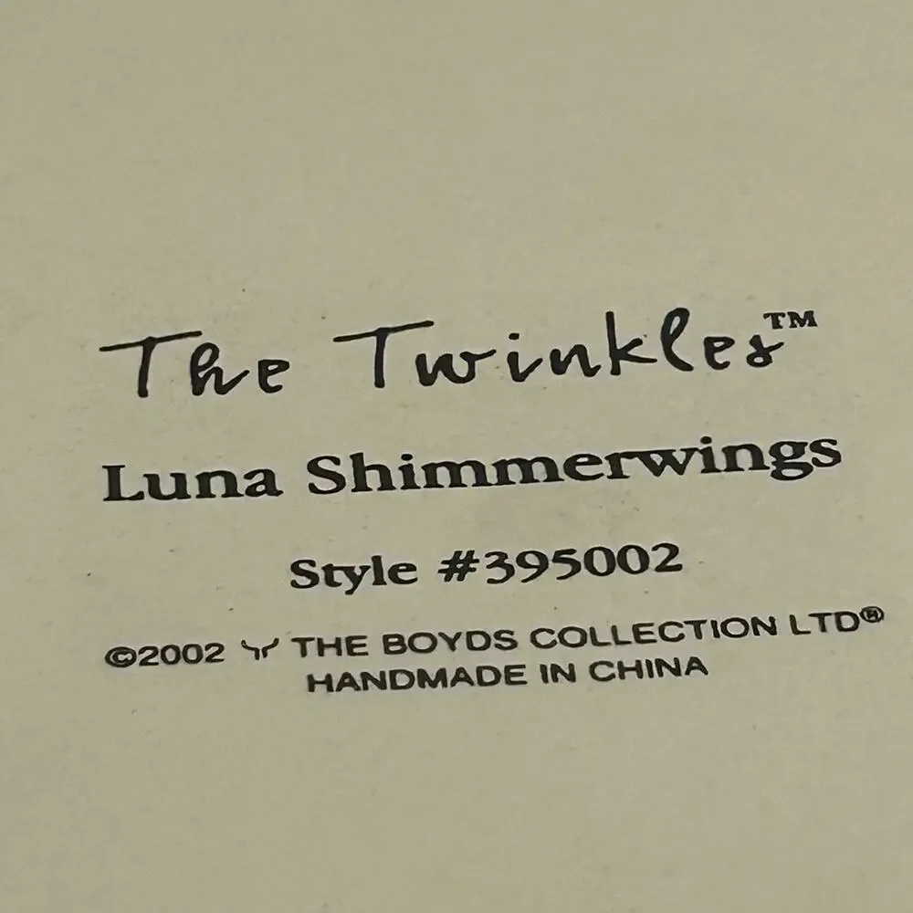 Boyds Collection The Twinkles Luna Shimmerwings Tealight Candle Figure 2002